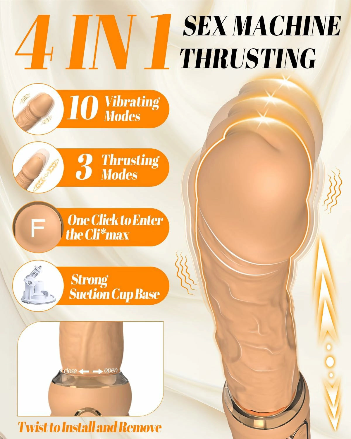 Blake | 7.09" × 1.57" Thrusting Sex Machine with Rapid Mode, G-Spot & Suction Base