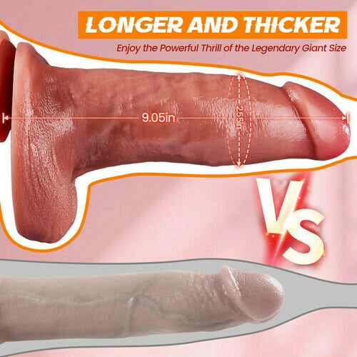 Bruno | 9.05" × 2.55" Thick Realistic Thrusting Dildo with Heating and Vibration