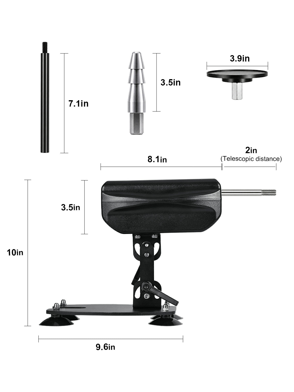 Bryce | Compact Thrusting Sex Machine with Quiet Motor, 9 Speeds & Remote