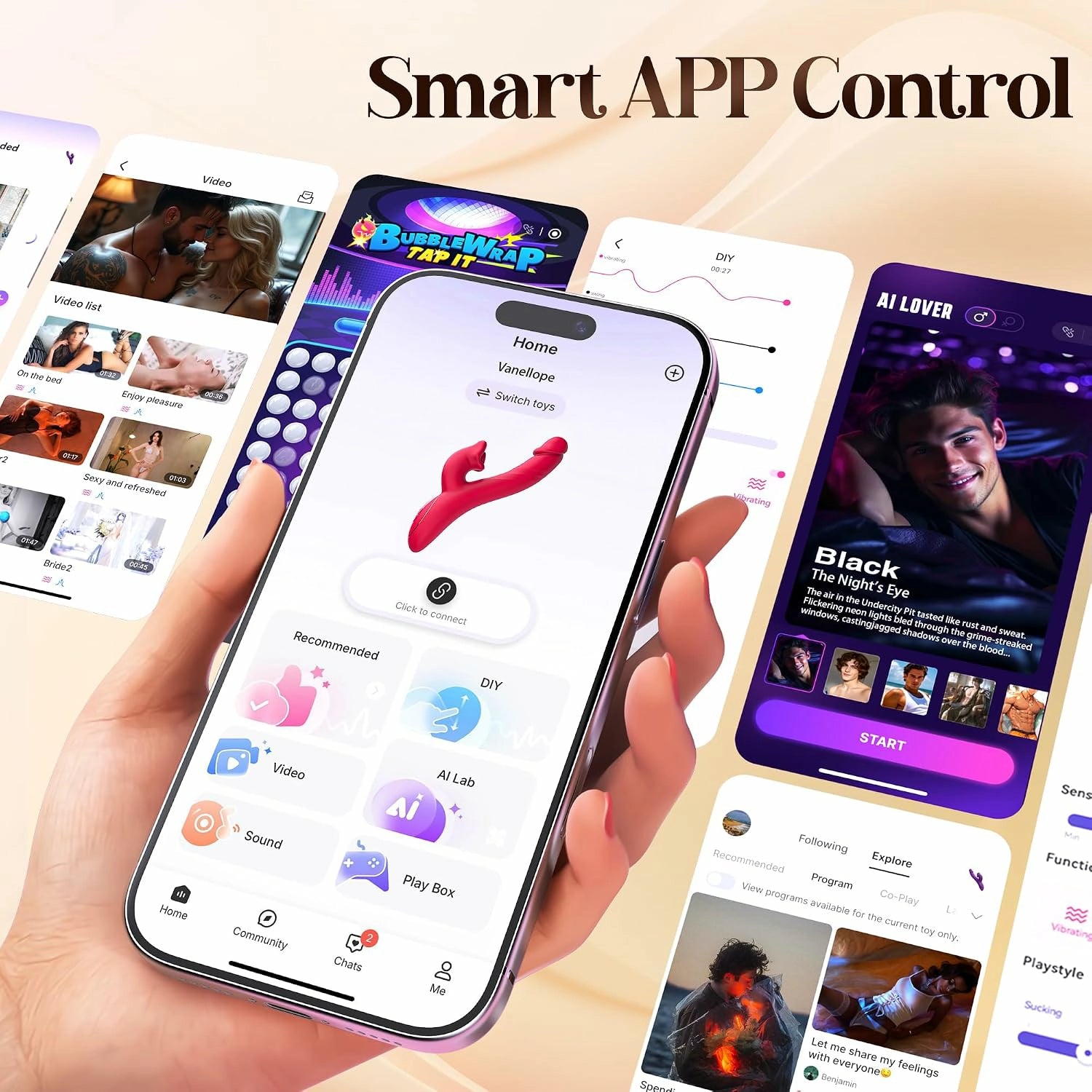 Kai | Rabbit Vibrator with G-Spot Thrusting, Clitoral Suction & App Control