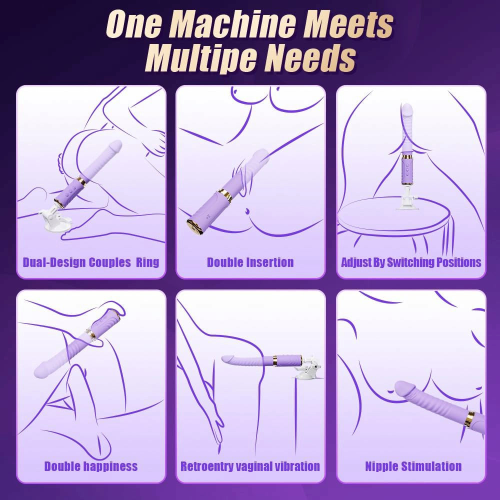 Cole | 9.4" × 1.5" Thrusting Sex Machine with 10 Speeds, G-Spot Stimulation & Suction Base