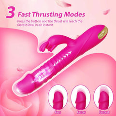 Daisy | 5.1" × 1.3" Rabbit Vibrator with Thrusting Shaft, G-Spot & Clitoral Stimulation