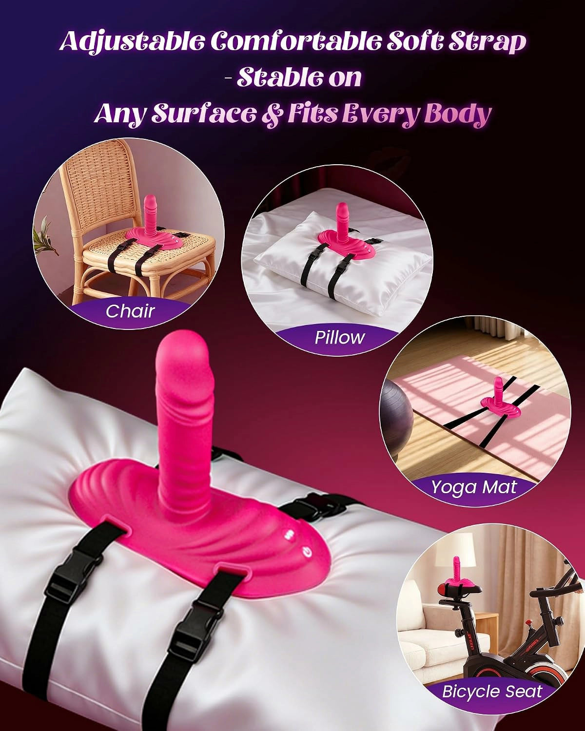 Juno | 5.4" Wearable Thrusting Dildo with G-Spot, Clitoral & Anal Stimulation and Remote Control