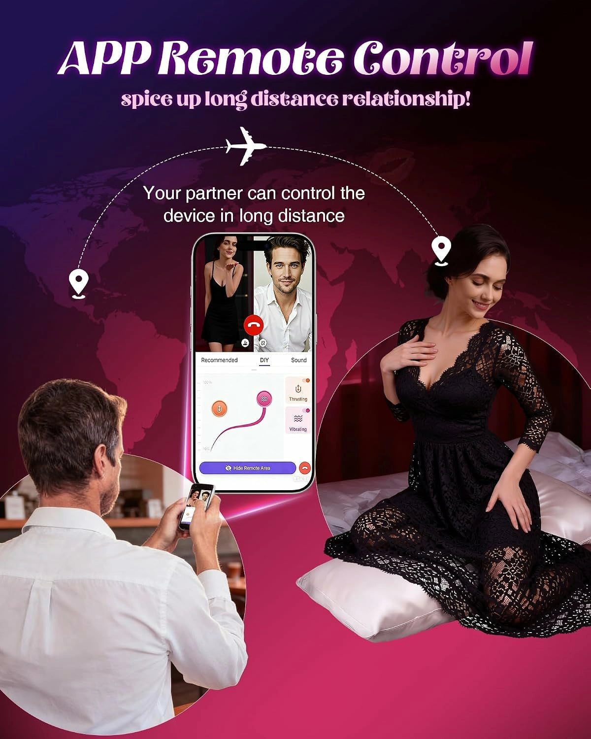 Juno | 5.4" Wearable Thrusting Dildo with G-Spot, Clitoral & Anal Stimulation and Remote Control