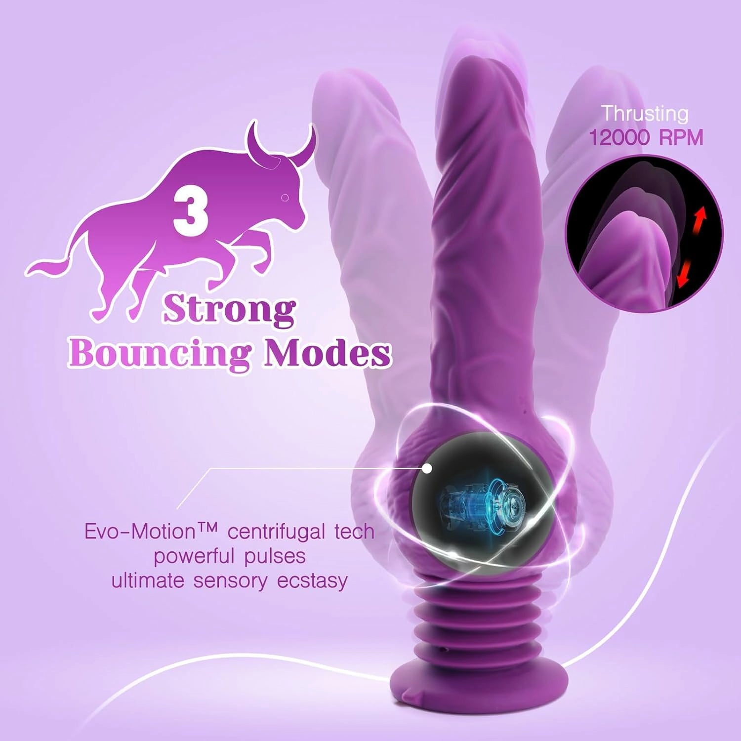 Knox | Pulsing Realistic Dildo with Multidirectional Bounce, G-Spot & Suction Base