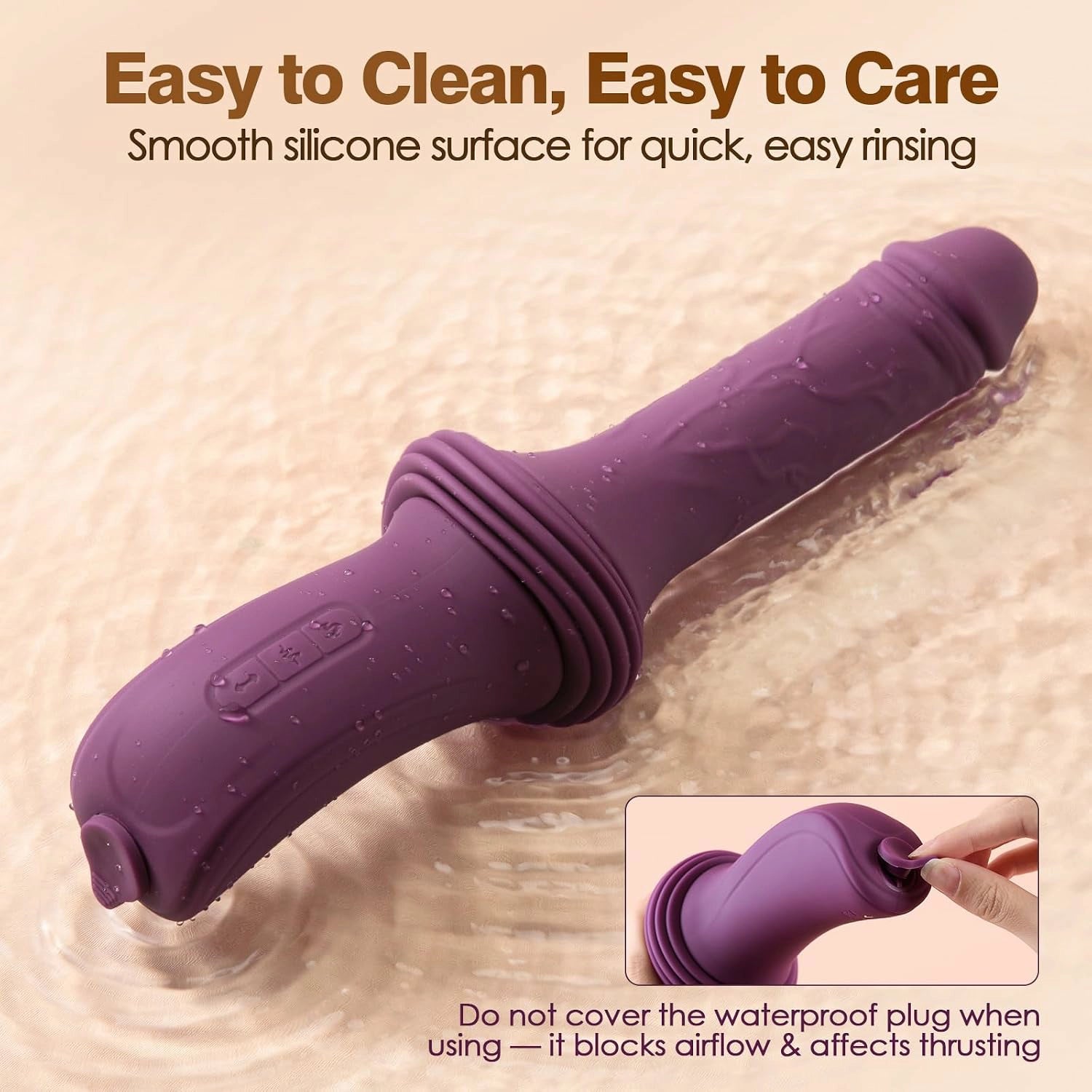 Miles | 6.61" × 1.46" Thrusting Dildo with Extra-Long Reach, Heating, G-Spot & Suction Base