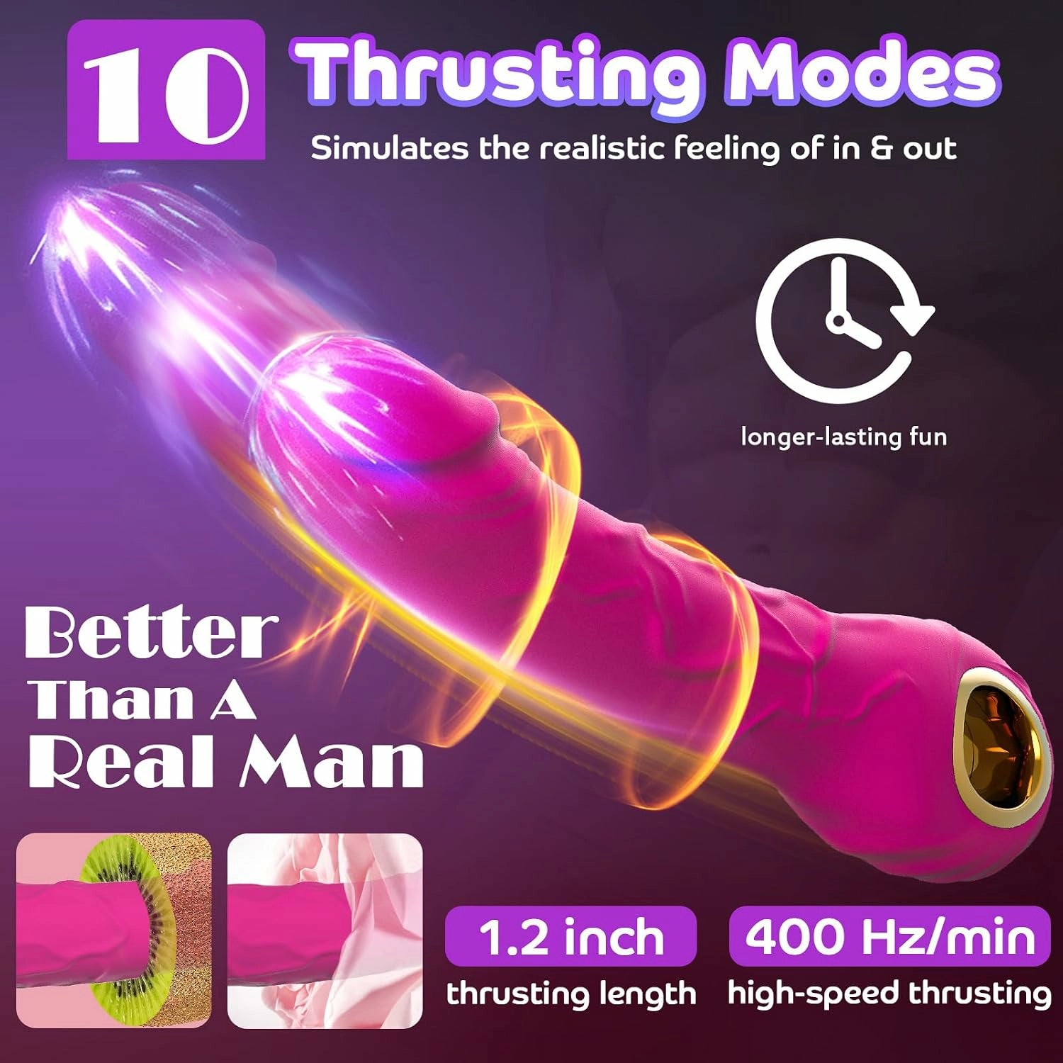 Finn | Thrusting Vibrator with Fast Deep Strokes, Realistic Feel & G-Spot Stimulation
