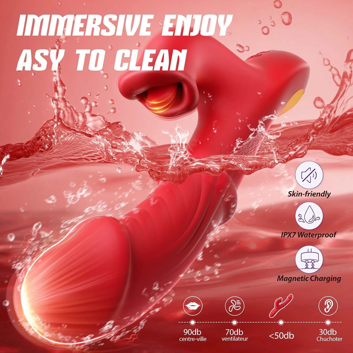 Reid | Tongue Vibrator with G-Spot Thrusting, Sliding-Ring & Clitoral Licking