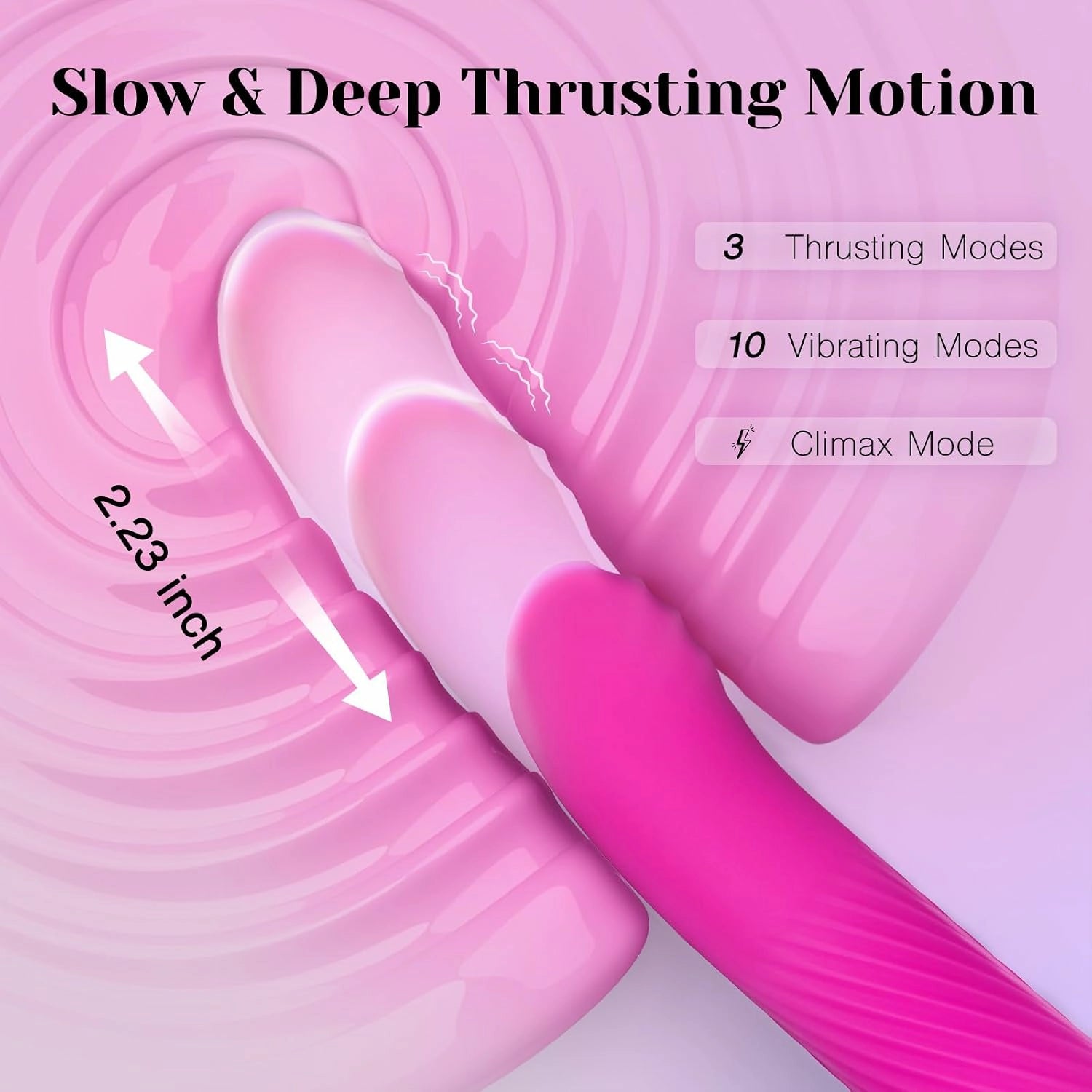 Roman | 6.6" × 1.57" Thrusting Sex Machine with Deep Slow Strokes, Heating, G-Spot & Remote Control