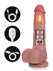 Ryan | 9" × 1.8" Pulse Thrusting Vibrating Dildo with Broad Flared Head & Heating