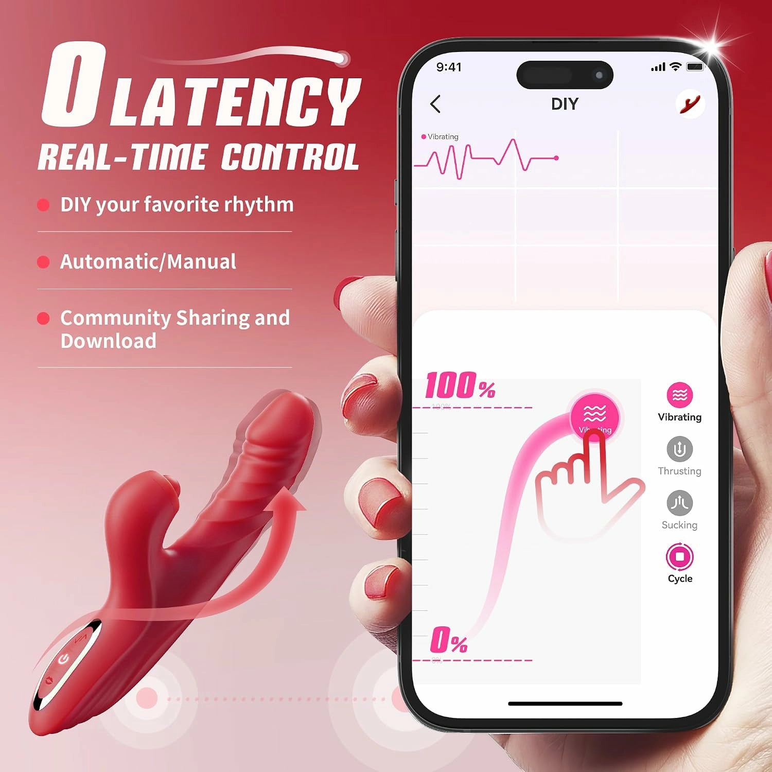 Ryder | Rabbit Vibrator with G-Spot Thrusting, Clitoral Suction & App Control